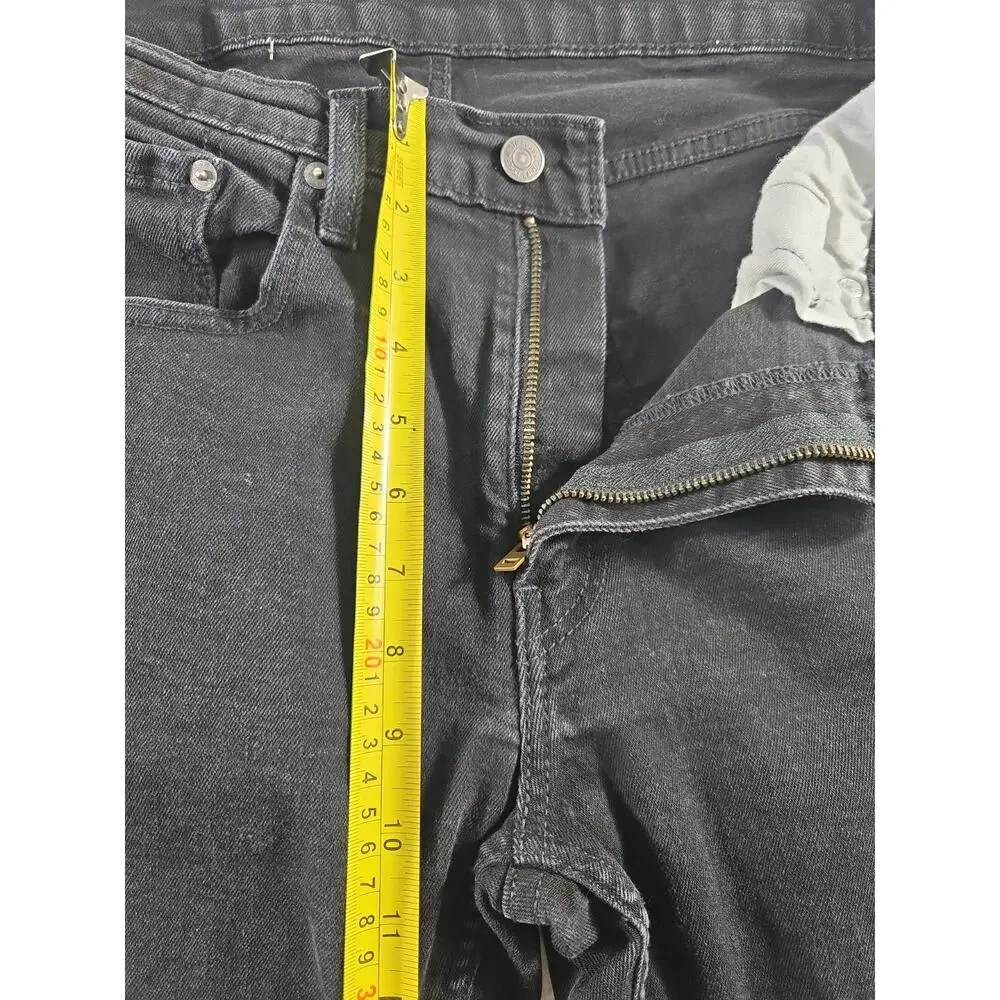 Levi's 559 Relaxed Straight Jeans Mens 34x30 Black Dark Wash Denim Pants #0126